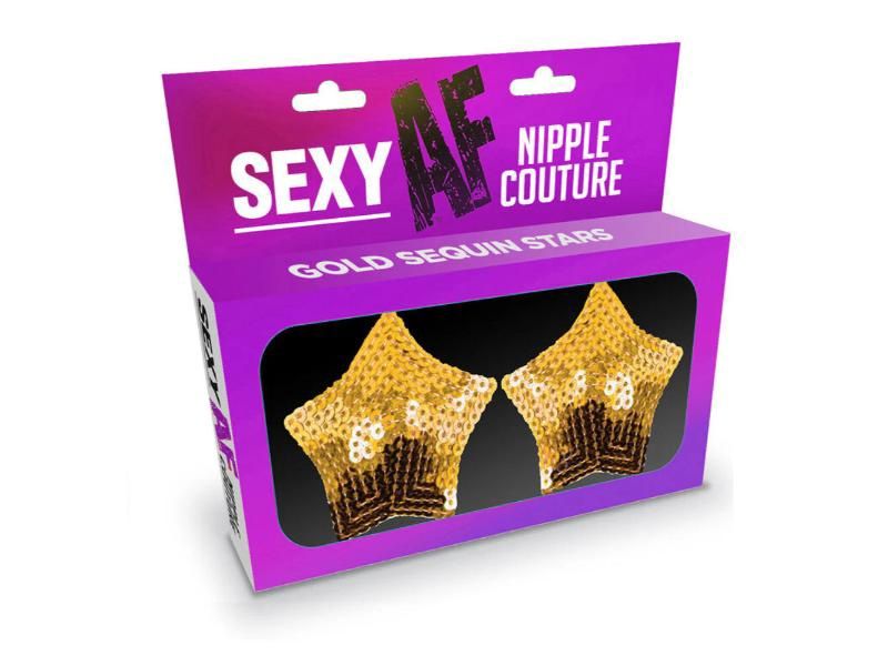 Sexy AF Nipple Covers Gold Stars