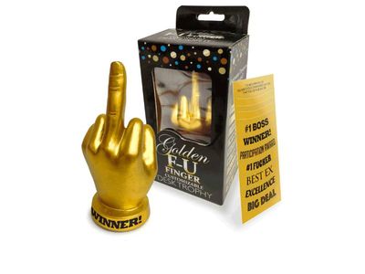 Golden FU Finger Trophy