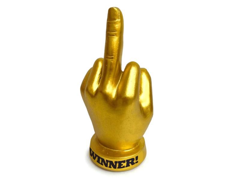 Golden FU Finger Trophy