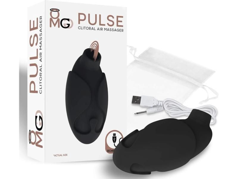 OMG Pulse Rechargeable Clitoral Air Massager Black