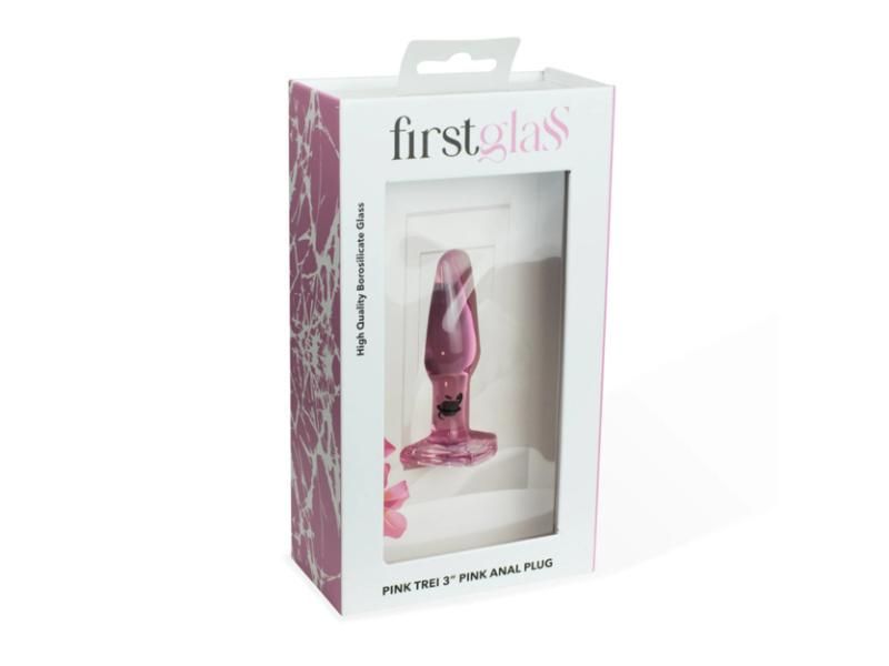 First Glass Pink Trei 3in Anal Plug