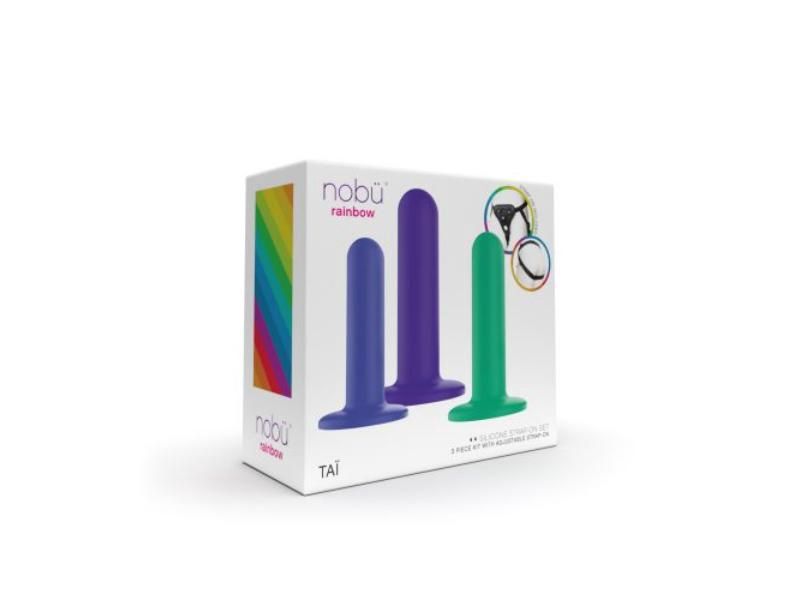 Nobu Tai Rainbow Silicone Strap-On Set