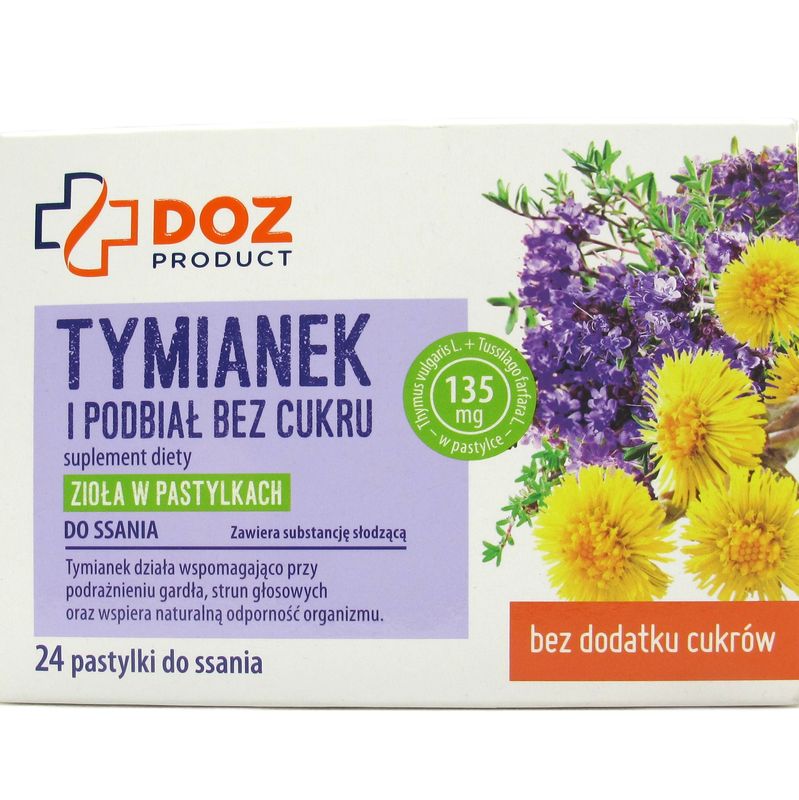 Tymianek i podbiał bez cukru