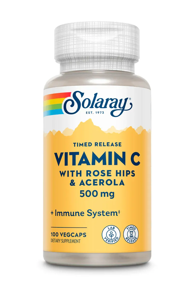 Vitamin C With Rose Hips &amp; Acerola 500mg - 100 VegCaps