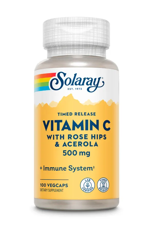 Vitamin C With Rose Hips &amp; Acerola 500mg - 100 VegCaps
