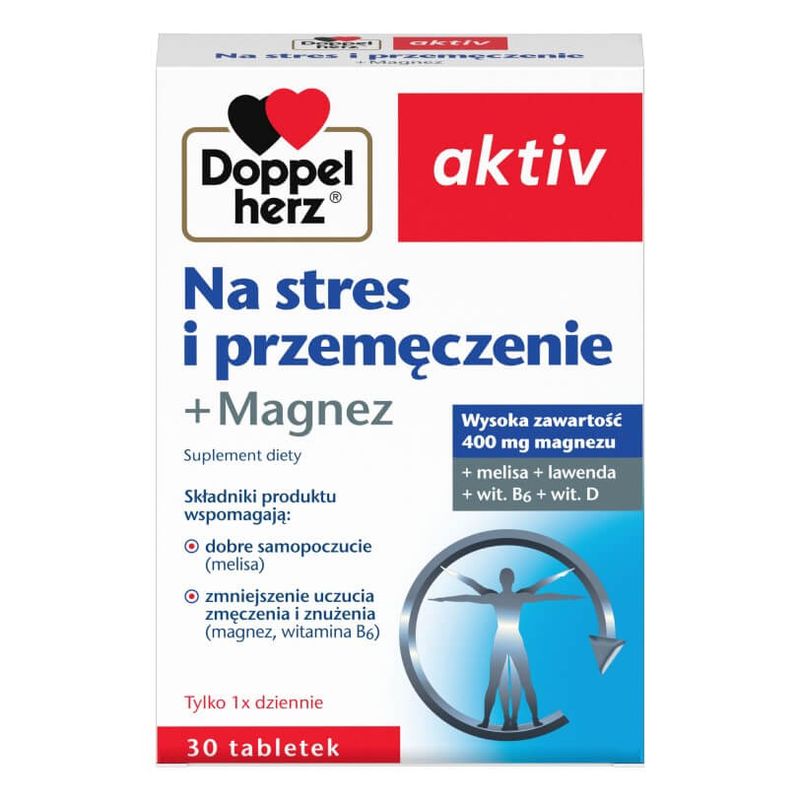 Doppelherz® Aktiv Na Stres i Przemęczenie + Magnez -  For Stress &amp; Tiredness w/ Magnesium