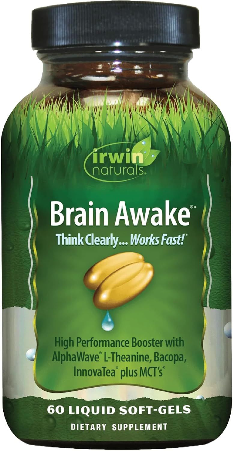 Irwin Naturals Brain Awake Enhanced Mental Performance, Increased Focus, Boost Clarity &amp; Concentration