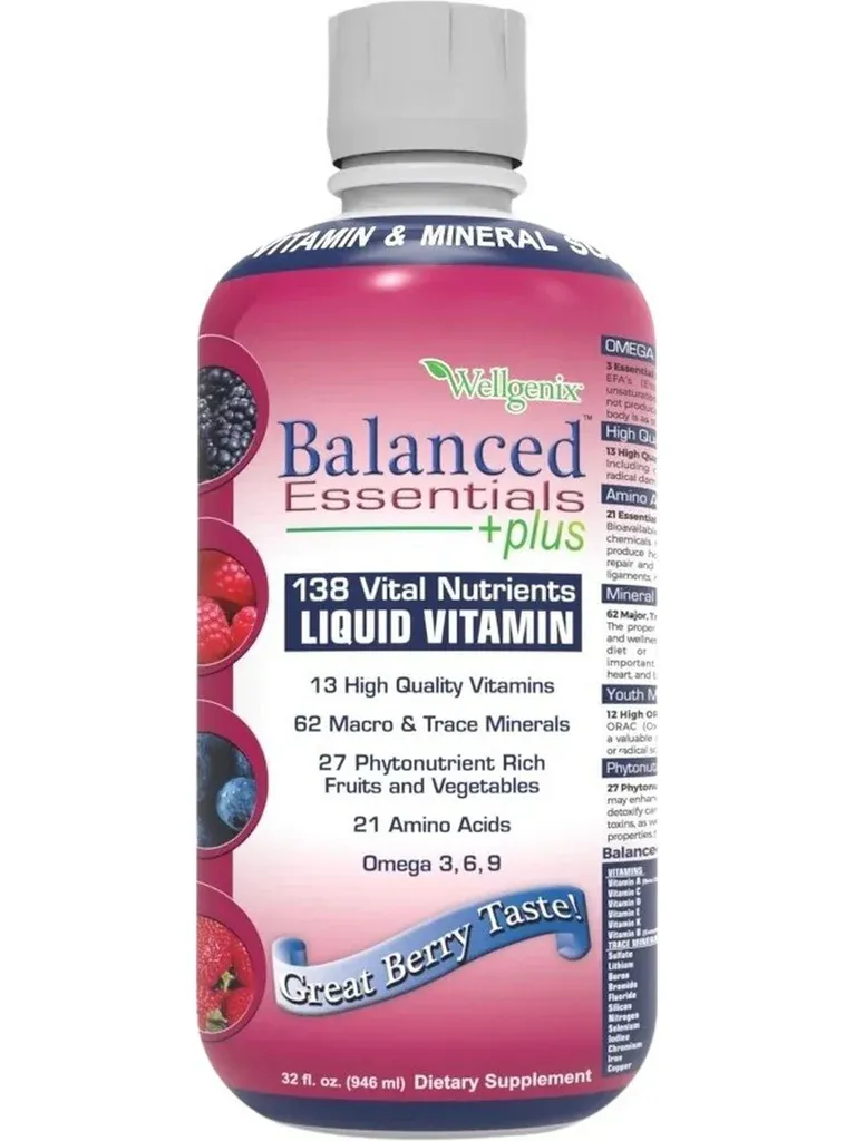 Wellgenix, Balanced Essentials Plus 138 Vital Nutrients Liquid Vitamin, 32 fl oz