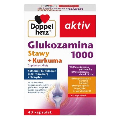 Doppelherz® Aktiv Glucosamine 1000 Joints + Turmeric, 40 capsules