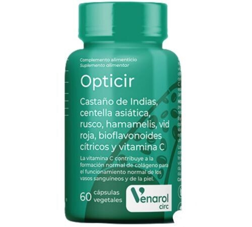 Opticir Castaño Indias, Centella, Ruscus, Vid, Hamamelis Vegan 60caps Venarol Herbora