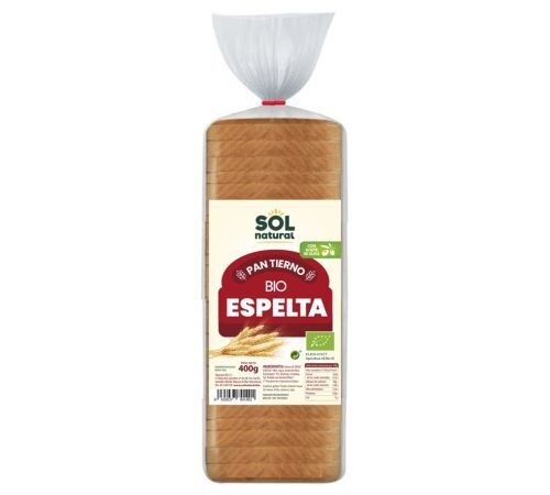 Pan Molde Blanco Espelta con Aceite Oliva Bio Vegan 400g Solnatural