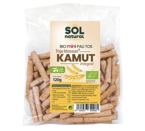 Mini Palitos de Kamut Integral Bio 120g Solnatural