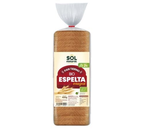 Pan de Molde Tierno Espelta Integral Eco 400g Solnatural