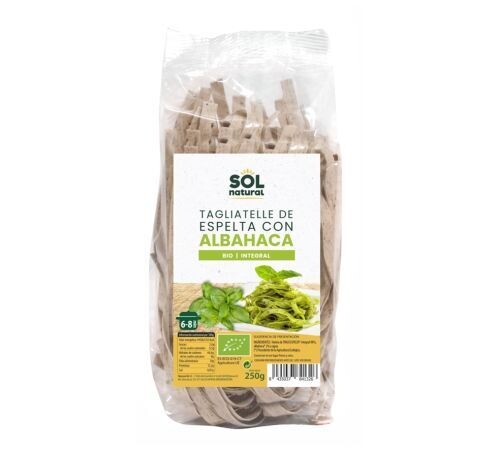 Tagliatelle de Espelta y Albahaca Bio 250g