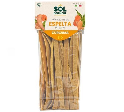 Parpadelle de Espelta Integral con Curcuma Bio 250g