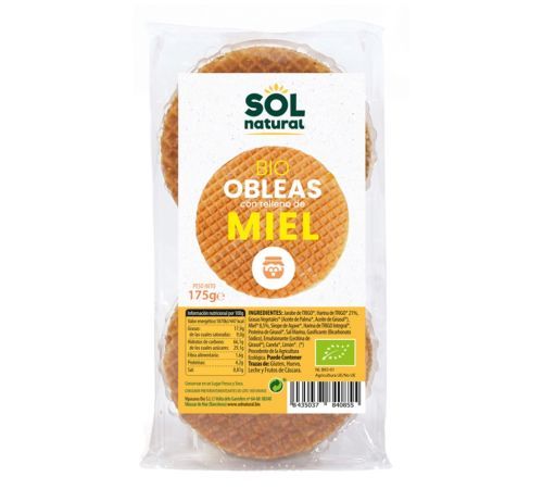 Obleas Miel Bio 175g Solnatural