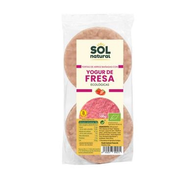 Tortas de Arroz con Yogur de Fresa SinGluten Bio 100g Solnatural Tortas de Arroz con Yogur de Fresa SinGluten Bio 100g Solnatural