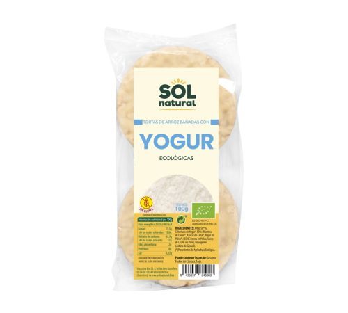 Tortas de Arroz con Yogur Natural SinGluten Bio 100g Solnatural