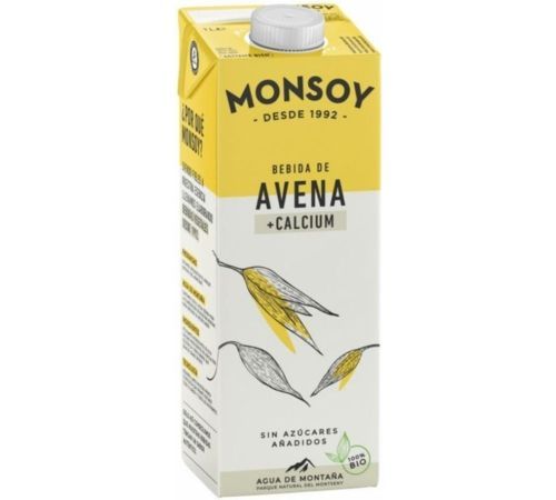 Bebida Vegetal de Avena con Calcio Vegan Bio 1L Monsoy