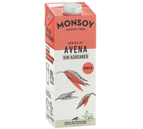 Bebida Vegetal Avena SinAzucar Bio 1L Monsoy