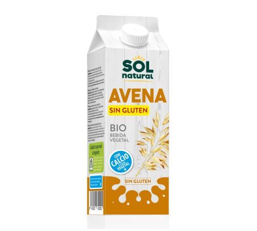 Bebida Vegetal de Avena con Calcio SinGluten Bio Vegan 1L Solnatural