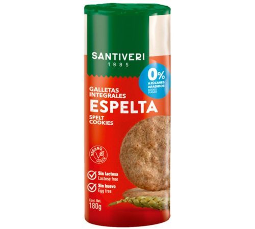 Galletas Integrales Espelta Vegan SinAzucar 175g Santiveri