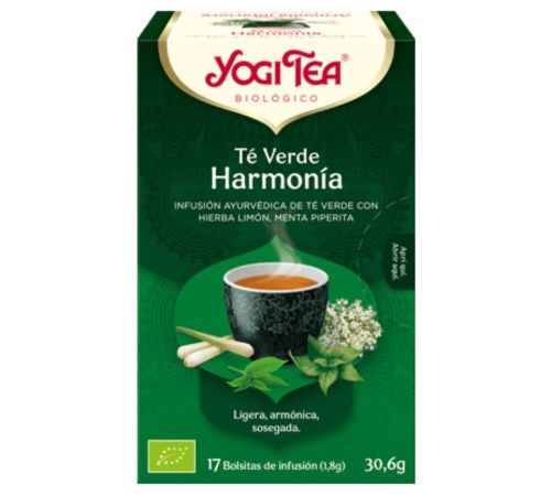 Infusion Harmonia Te Verde SinGluten Bio Vegan 17inf Yogi Tea