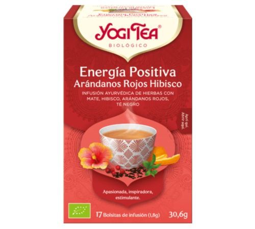 Infusion Energia Positiva Arandanos Rojos Hibisco Bio 17inf Yogi Tea