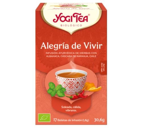 Infusion Alegria de Vivir SinGluten Bio Vegan 17inf Yogi Tea