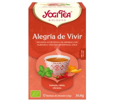 Infusion Alegria de Vivir SinGluten Bio Vegan 17inf Yogi Tea