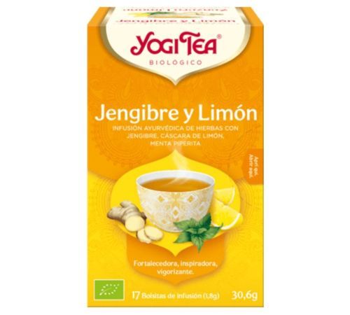 Infusion Jengibre y Limon SinGluten Bio Vegan 6cajasx17inf Yogi Tea