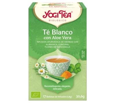 Te Blanco con Aloe Vera SinGluten Bio Vegan 17inf Yogi Tea