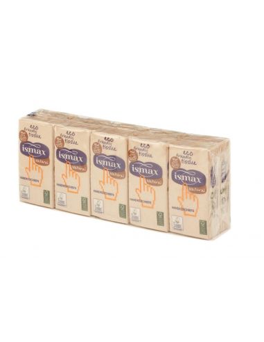 ISMAX PAÑUELITOS 3/H 10PQ X 10U NATURAL FSC RECICLADO 100%