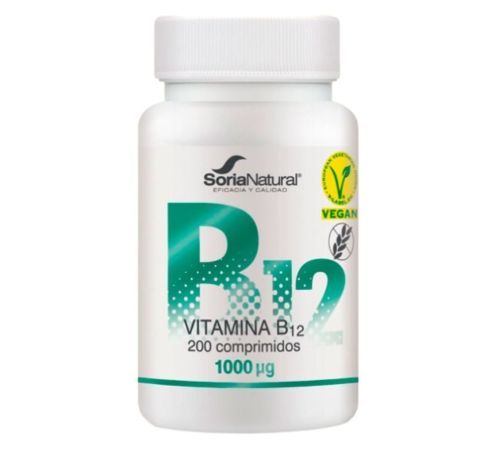 Vitamina B12 Vegan SinGluten 200comp Soria Natural