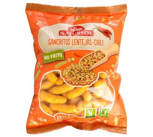 Ganchitos Lentejas Chili Bio Vegan 75g Natursoy