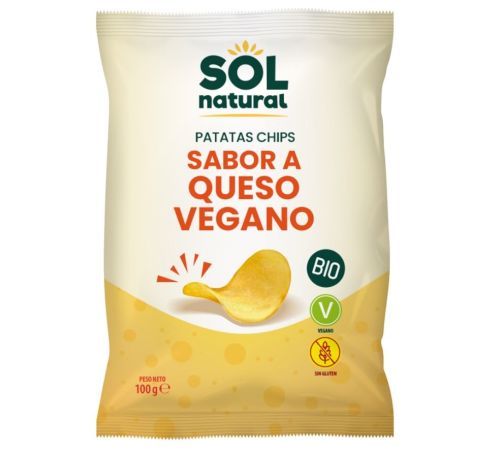 Patatas Chips Sabor Queso Vegano Bio 100g Solnatural