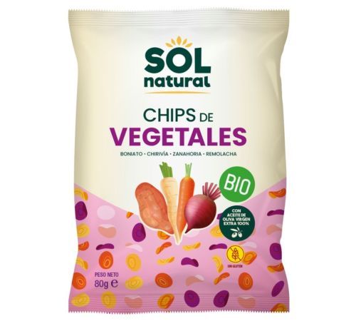 Chips Vegetales Aceite Oliva Bio 80g Solnatural