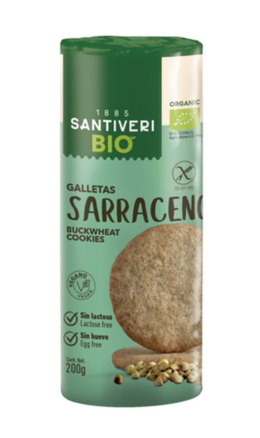Galleta Digestive Sarraceno SinGluten Vegan 200g Santiveri