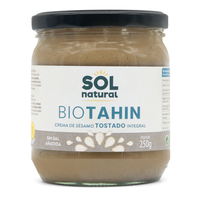 Tahin Crema de Sesamo Tostado Integral Bio 250g Solnatural