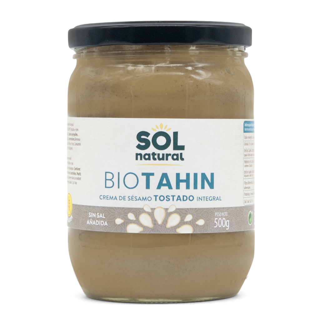 Tahin Crema de Sesamo Tostado Integral Bio 500g Solnatural