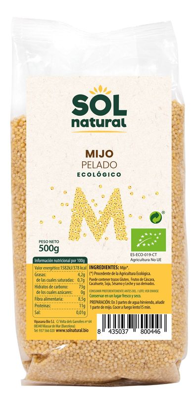 Mijo Pelado Bio 500g Solnatural