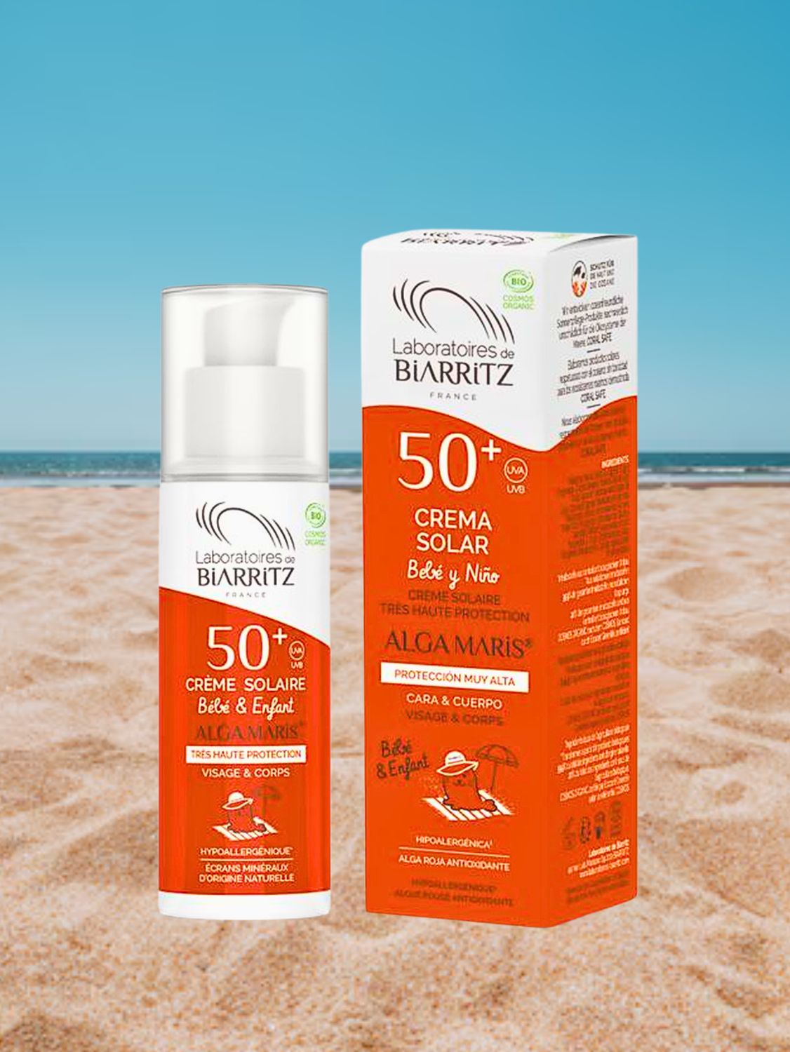 Protector Solar Niños Locion SPF50 Bio 100ml Biarritz Protector Solar Niños Locion SPF50 Bio 100ml Biarritz