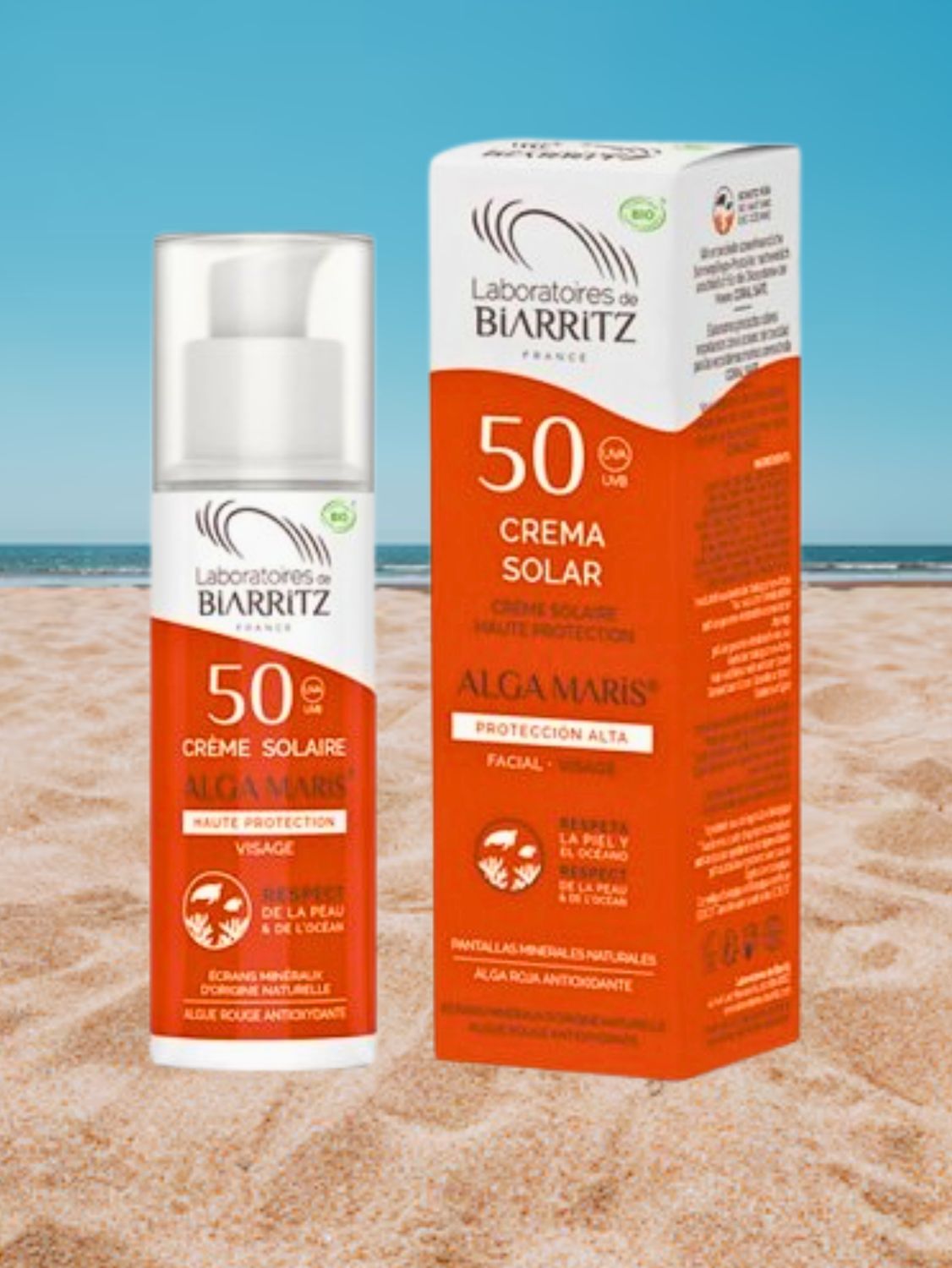 Crema Solar Facial SPF50 Bio 50ml Biarritz Crema Solar Facial SPF50 Bio 50ml Biarritz