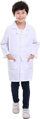 Children&#39;s / Kids Labcoat 3 Pocket Full Sleeve in Twill Fabric with Plastic Button