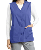 Scrub Jacket 2 Pockets Solid Ladies Half Sleeves with Zip