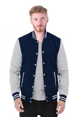 Unisex Baseball Varsity Coat Style Jacket for Men 2 Pockets Full Sleeves with Rib