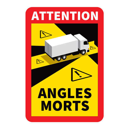 Blind Spot French Attention Angles Morts Lorry Stickers