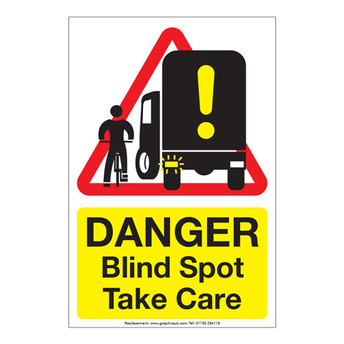 Blind Spot Take Care Danger Vehicle Warning