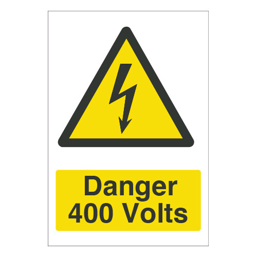 Danger 400 Volts Electrical Hazard Vinyl Sticker