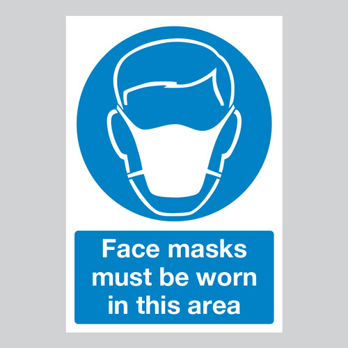 Face Masks Must Be Worn In This Area Stickers